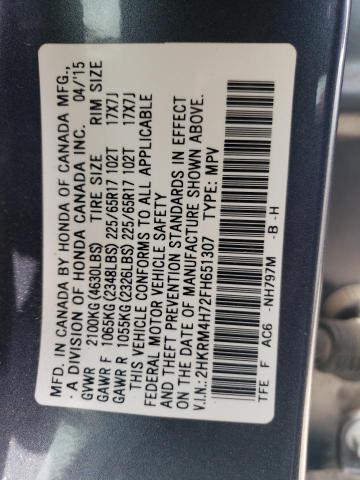 2015 HONDA CR-V EXL - 2HKRM4H72FH651307