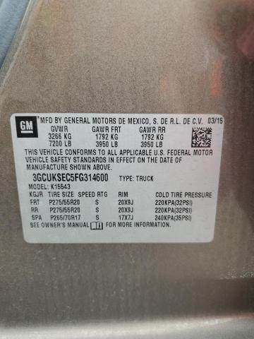 2015 CHEVROLET SILVERADO4 3GCUKSEC5FG314600