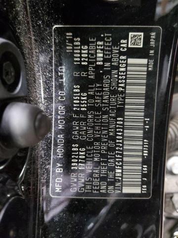 2018 Honda Civic Exl VIN: JHMFC1F72JX043709 Lot: 62880094