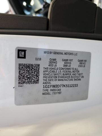 2019 CHEVROLET CORVETTE G - 1G1YW2D77K5112233