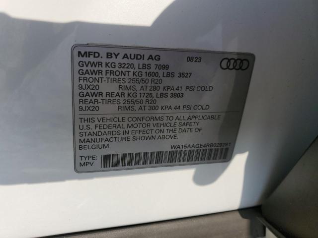2024 AUDI Q8 E-TRON WA15AAGE4RB029281