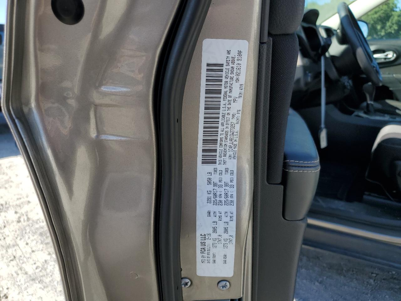 1C4PJLAB1GW273257 2016 Jeep Cherokee Sport