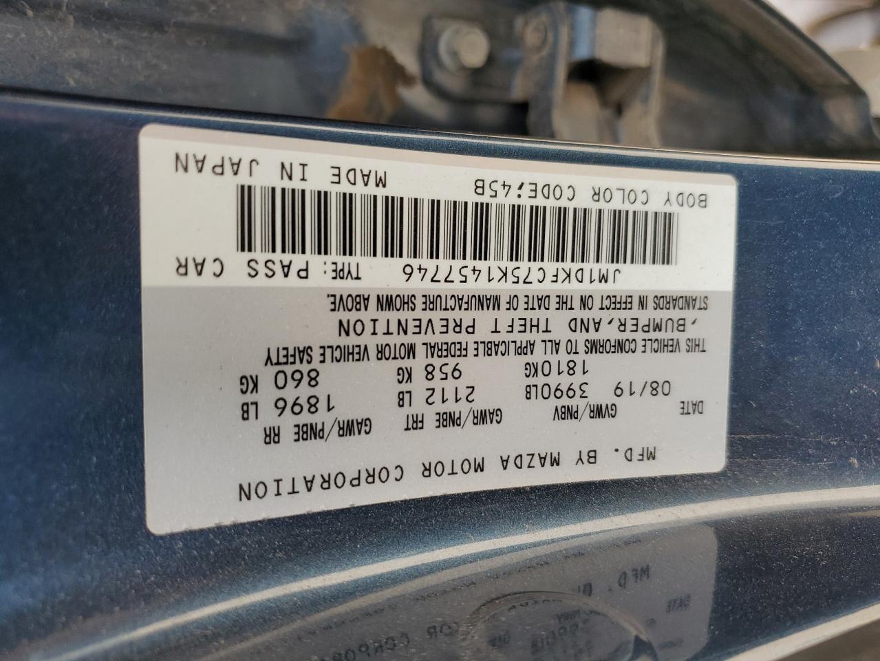 JM1DKFC75K1457746 2019 Mazda Cx-3 Touring