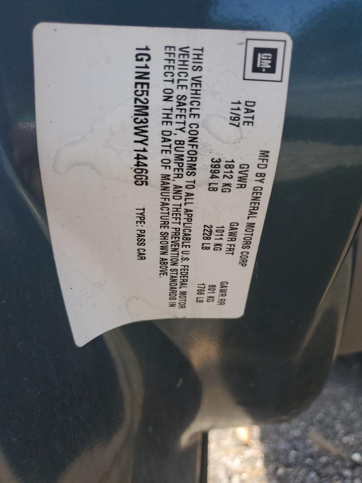 1G1NE52M3WY144665 1998 Chevrolet Malibu Ls