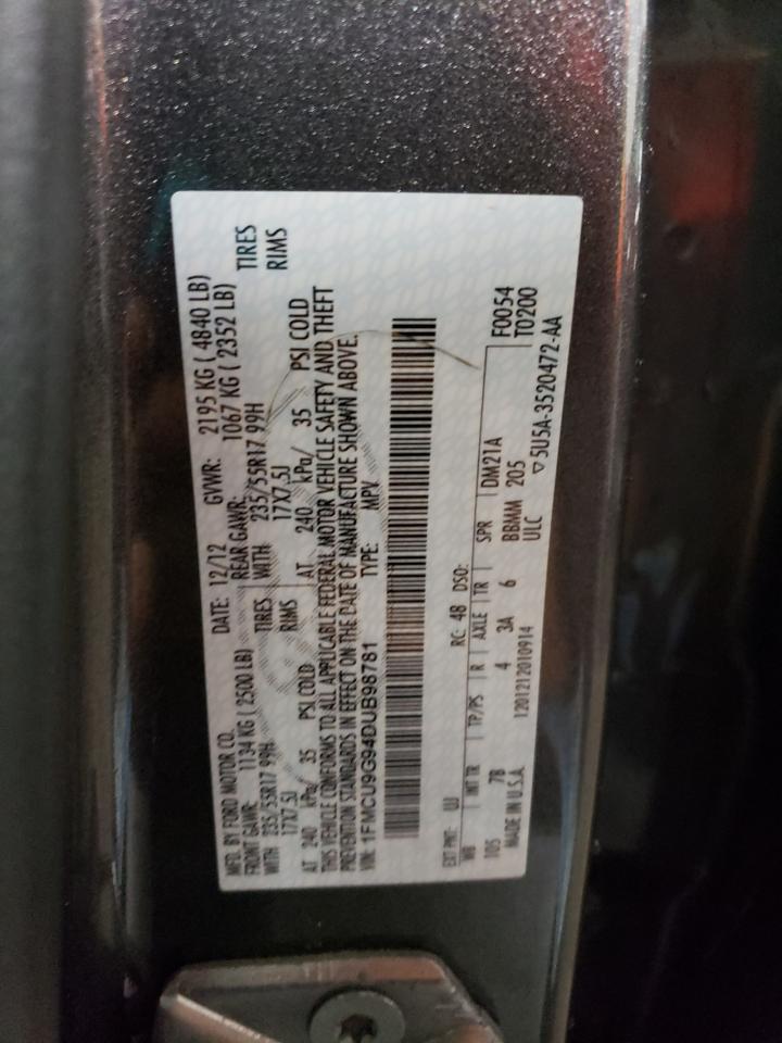 1FMCU9G94DUB98781 2013 Ford Escape Se