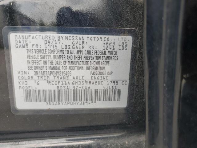 2017 NISSAN SENTRA S - 3N1AB7AP0HY319499