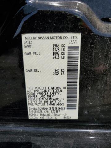 1N4BL4DV6MN359963 Nissan Altima SV 12