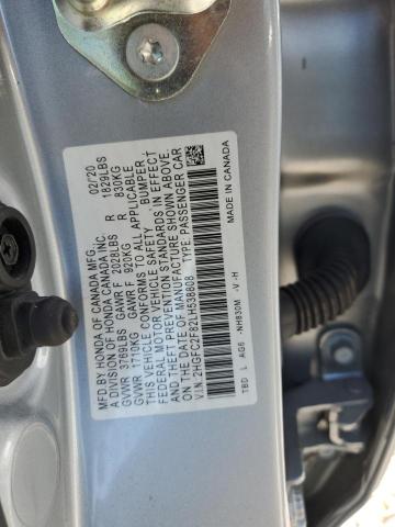 VIN 2HGFC2F82LH538808 2020 Honda Civic, Sport no.13