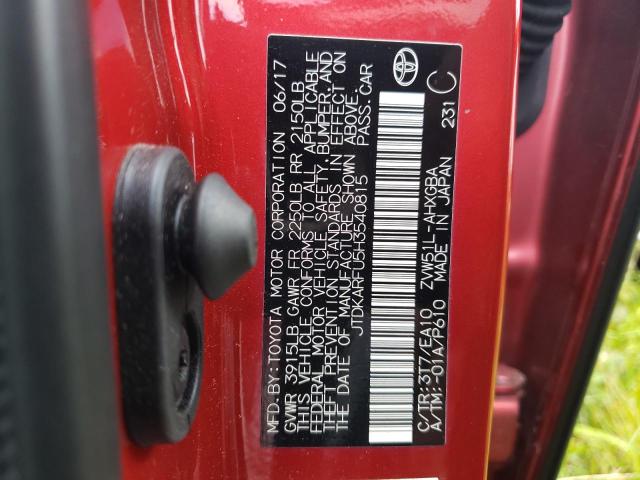 2017 TOYOTA PRIUS JTDKARFU5H3540815