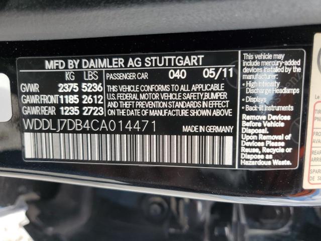 2012 Mercedes-Benz Cls 550 VIN: WDDLJ7DB4CA014471 Lot: 62902394