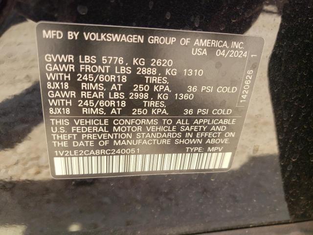 2024 VOLKSWAGEN ATLAS CROS - 1V2LE2CA8RC240051