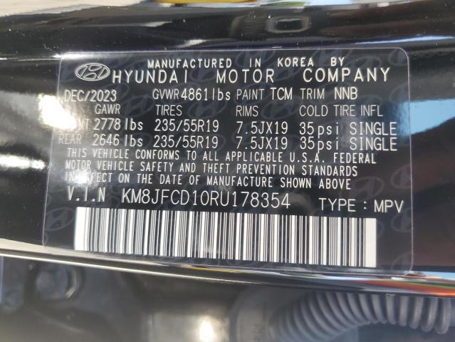 2024 HYUNDAI TUCSON N L KM8JFCD10RU178354