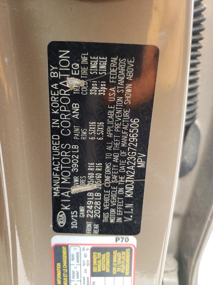 KNDJN2A23G7296506 2016 Kia Soul