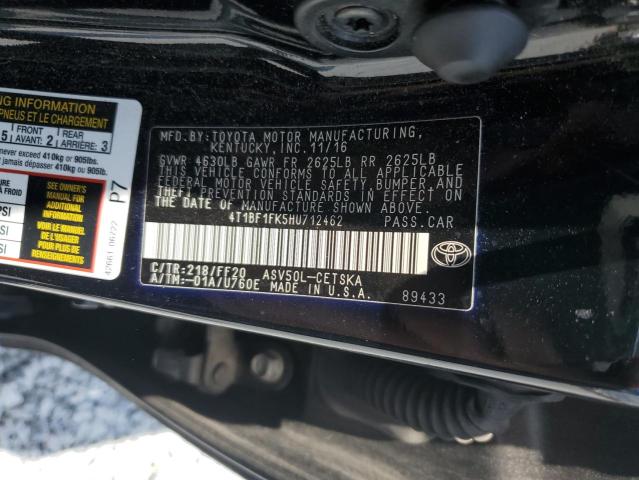 VIN 4T1BF1FK5HU712462 2017 Toyota Camry, LE no.12