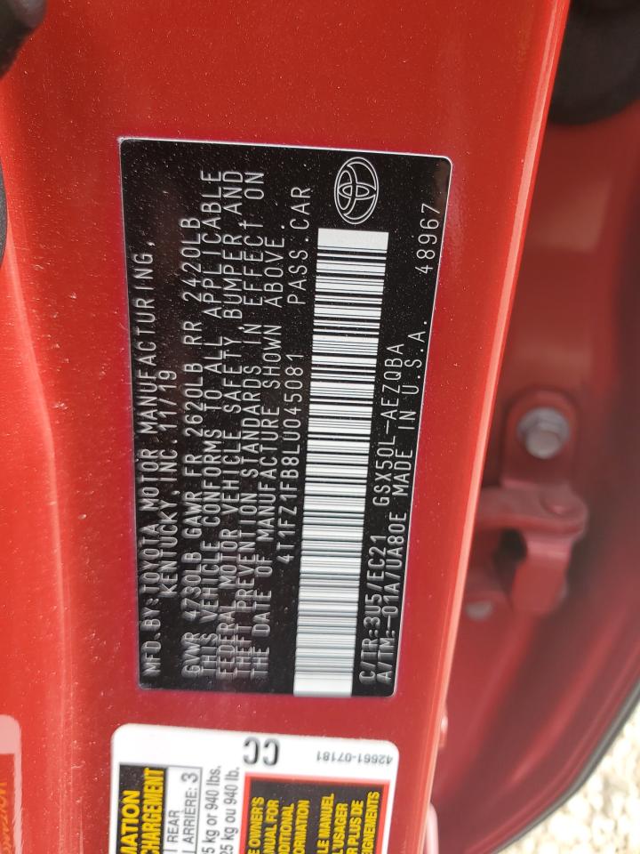 4T1FZ1FB8LU045081 2020 Toyota Avalon Xse