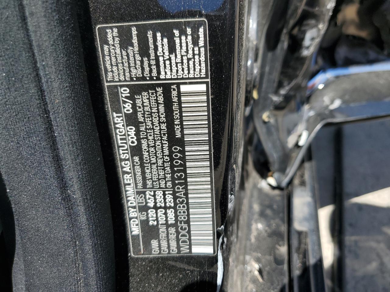 WDDGF8BB3AR131999 2010 Mercedes-Benz C 300 4Matic