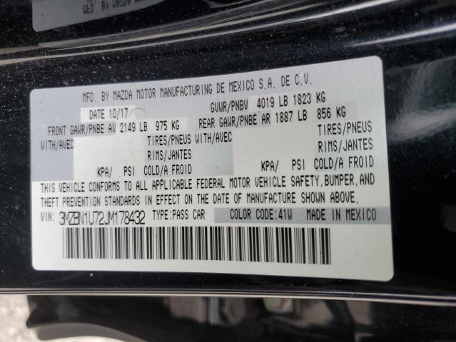 VIN 3MZBN1U72JM178432 2018 MAZDA 3 no.12