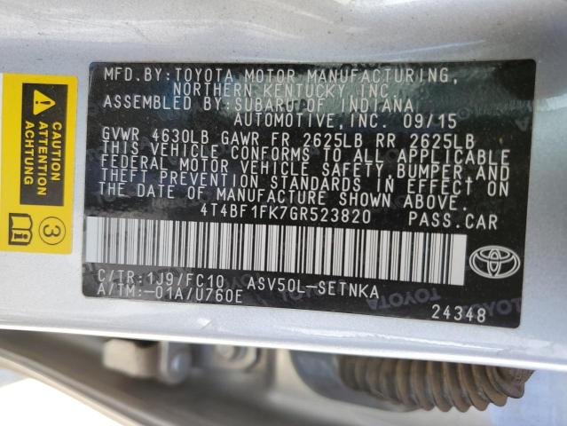 VIN 4T4BF1FK7GR523820 2016 Toyota Camry, LE no.13