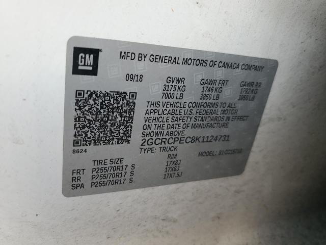 2019 CHEVROLET SILVERADO - 2GCRCPEC8K1124731