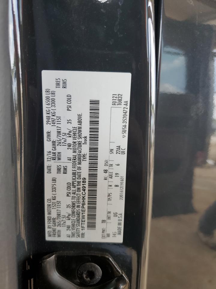 1FTEW1EP6HKC49189 2017 Ford F150 Supercrew