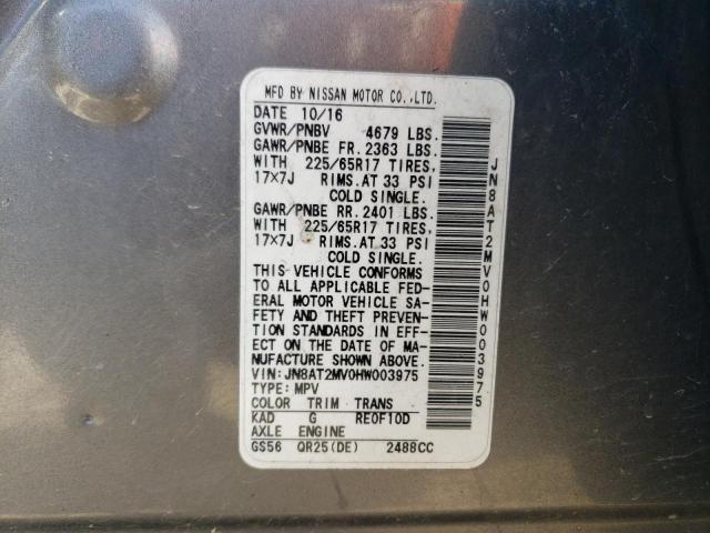 2017 NISSAN ROGUE S - JN8AT2MV0HW003975