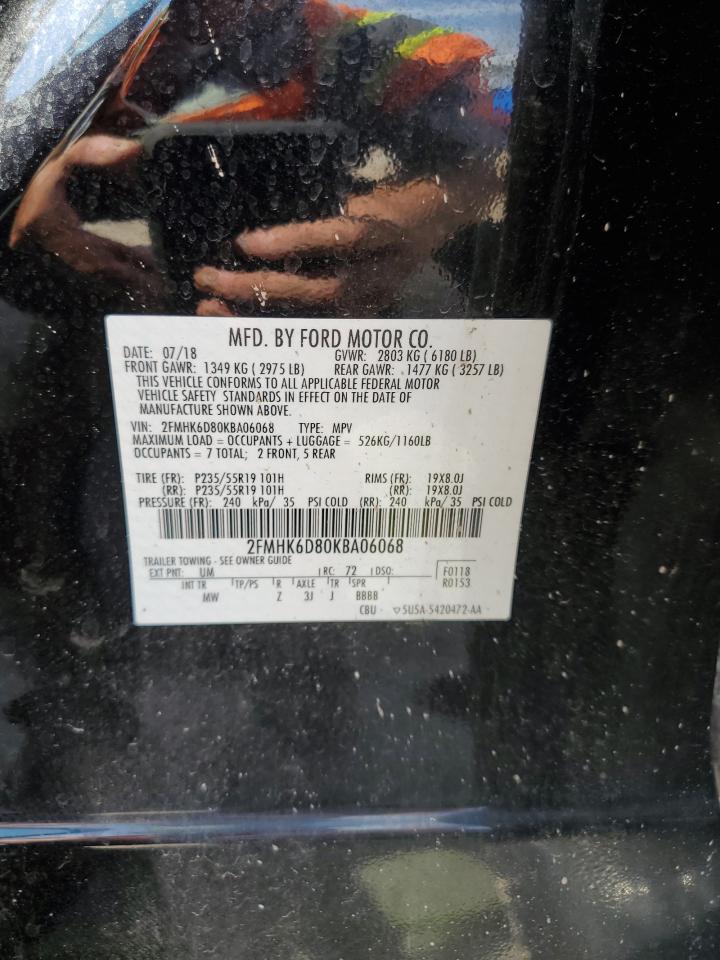 2FMHK6D80KBA06068 2019 Ford Flex Limited