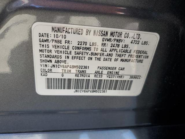 2011 Infiniti G37 Base VIN: JN1CV6AP4BM502361 Lot: 61571244