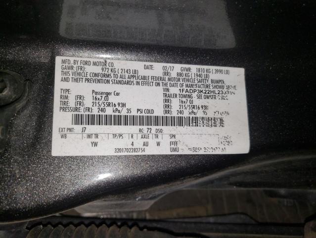 2017 FORD FOCUS SE - 1FADP3K22HL239319