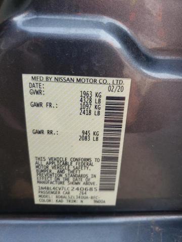 2020 NISSAN ALTIMA SR - 1N4BL4CV7LC240685