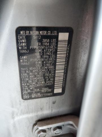 2012 Nissan Cube Base VIN: JN8AZ2KR9CT254007 Lot: 61927414