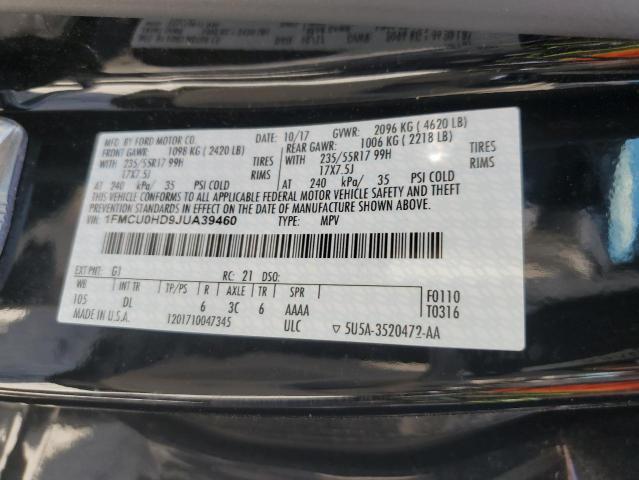 2018 FORD ESCAPE SEL - 1FMCU0HD9JUA39460