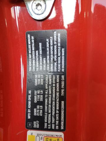 2017 BUICK CASCADA SP - W04WJ3N50HG125008