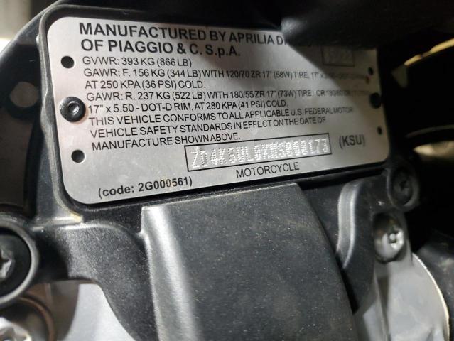 2022 APRILIA TUONO 660 ZD4KSUL0XNS000173