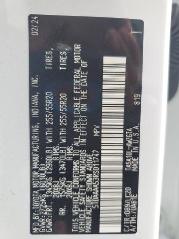 2024 TOYOTA GRAND HIGH - 5TDAAAA53RS011747