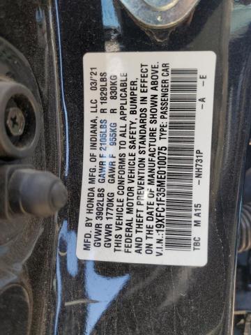 2021 HONDA CIVIC EX - 19XFC1F35ME010075