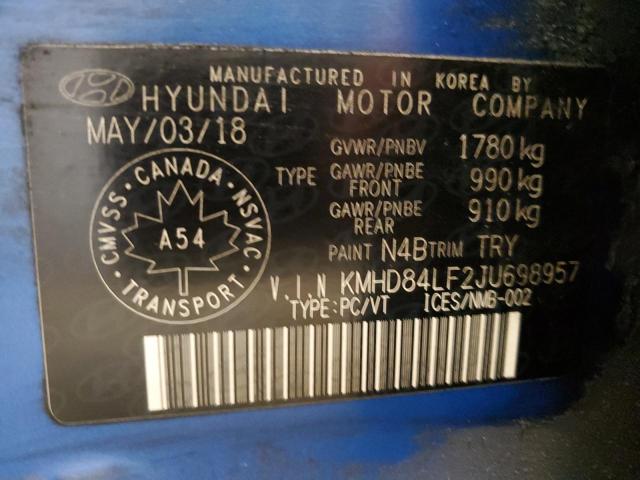 2018 HYUNDAI ELANTRA SE - KMHD84LF2JU698957