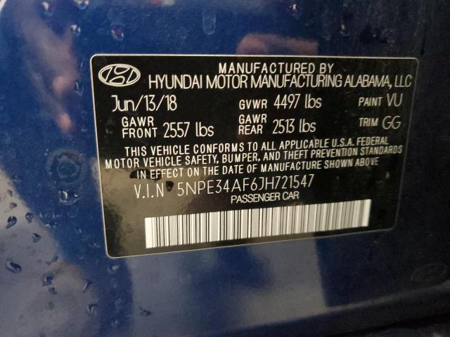 5NPE34AF6JH721547 2018 HYUNDAI SONATA - Image 12