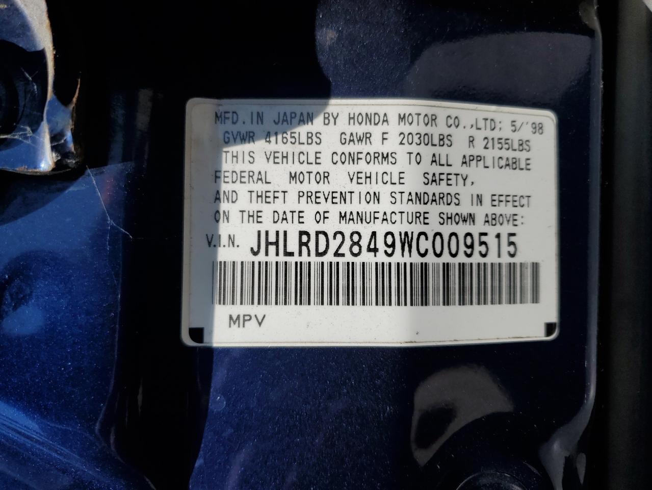 JHLRD2849WC009515 1998 Honda Cr-V Lx