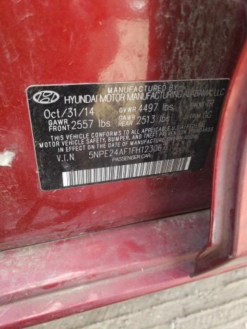 2015 Hyundai Sonata Se VIN: 5NPE24AF1FH123067 Lot: 62926594