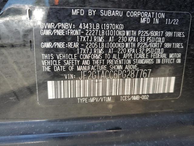 2023 SUBARU CROSSTREK - JF2GTACC6PG287767