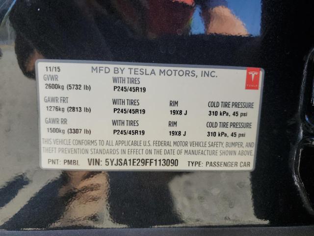 2015 TESLA MODEL S - 5YJSA1E29FF113090