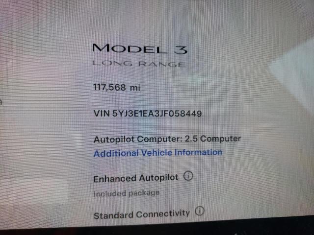 2018 Tesla Model 3 VIN: 5YJ3E1EA3JF058449 Lot: 61087154