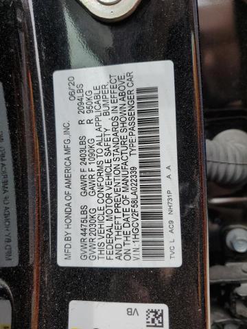 HGCV2F58LA022339 2020 Honda Accord Exl