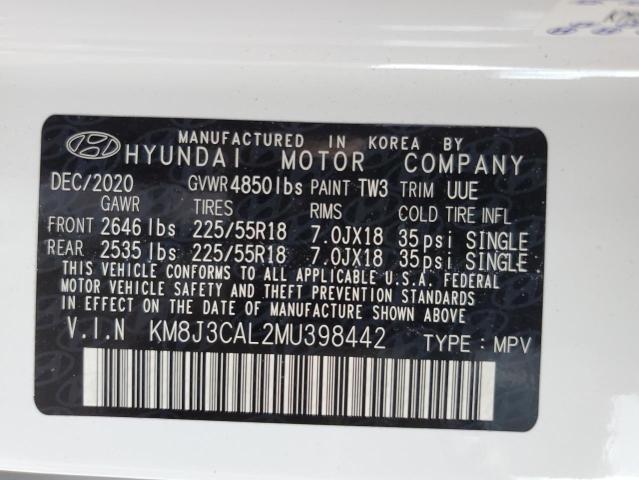 2021 HYUNDAI TUCSON LIM KM8J3CAL2MU398442  62044054