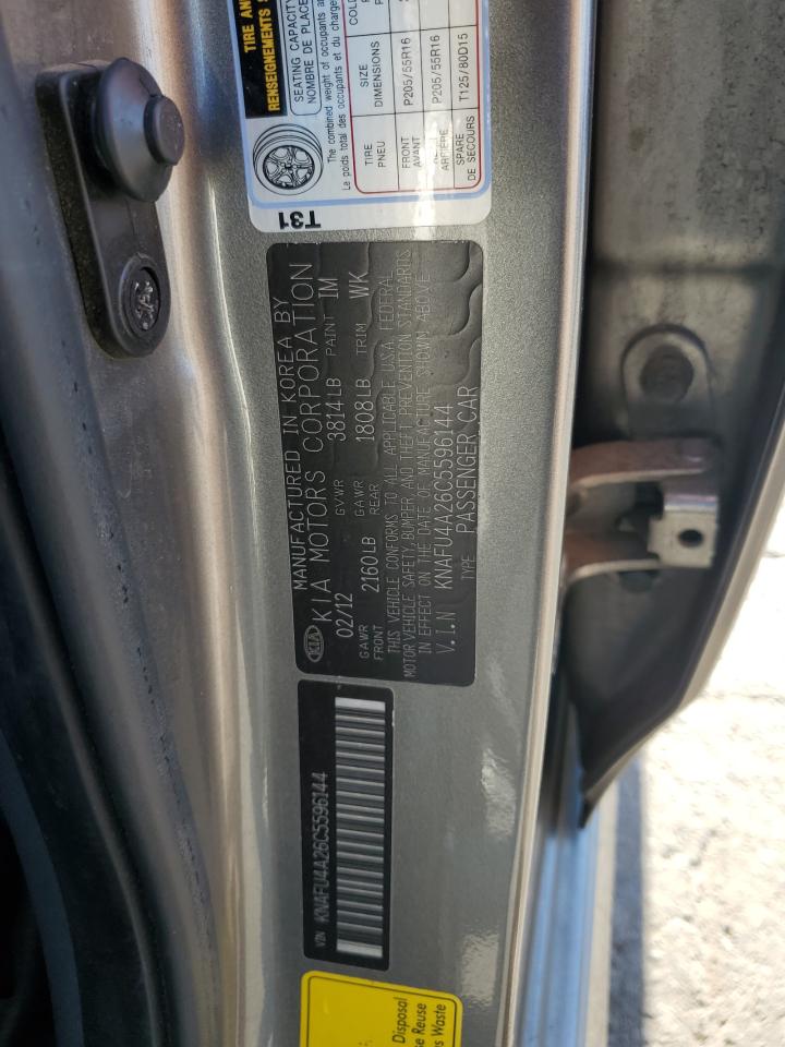 KNAFU4A26C5596144 2012 Kia Forte Ex