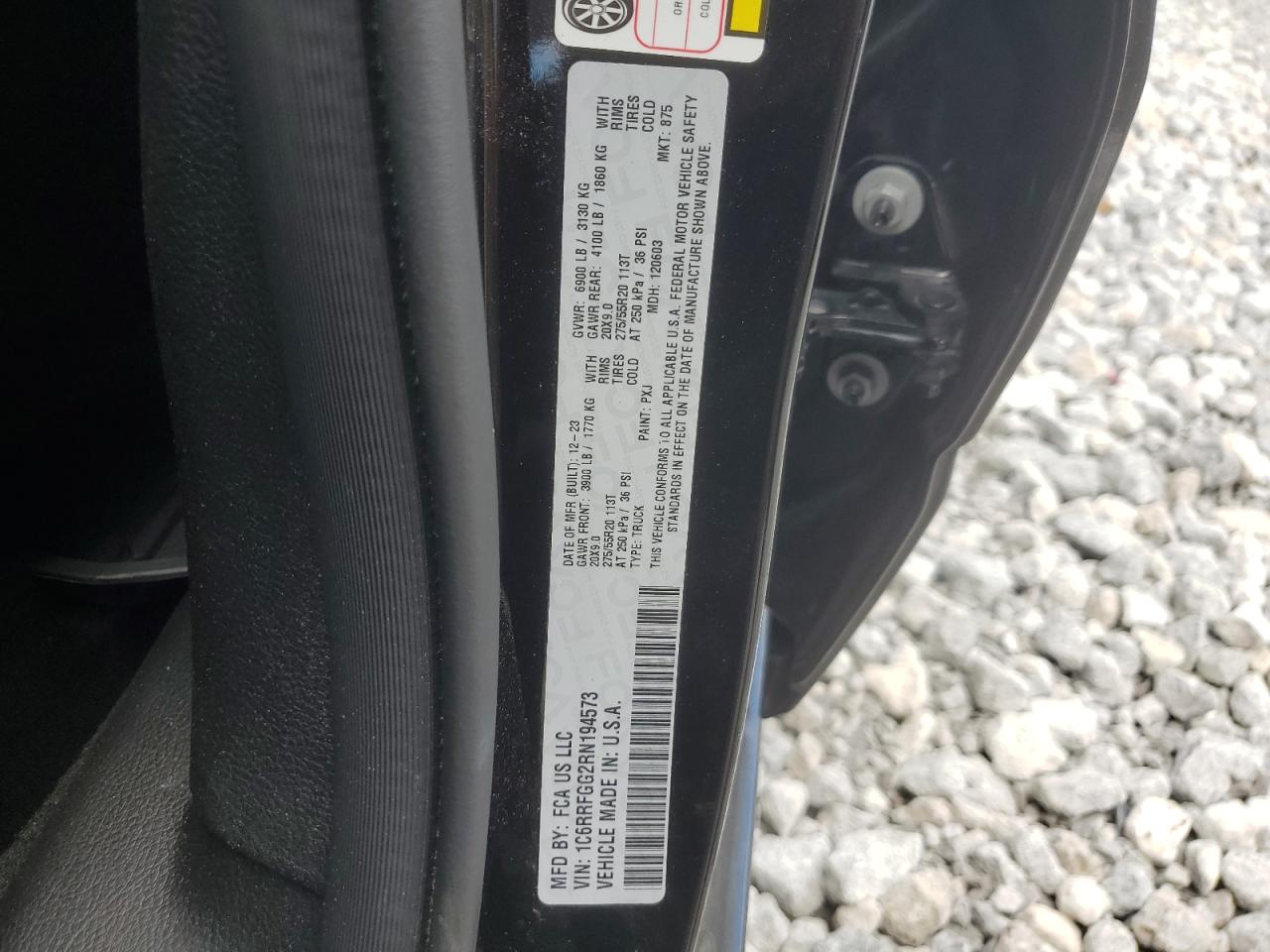 1C6RRFGG2RN194573 2024 Ram 1500 Tradesman