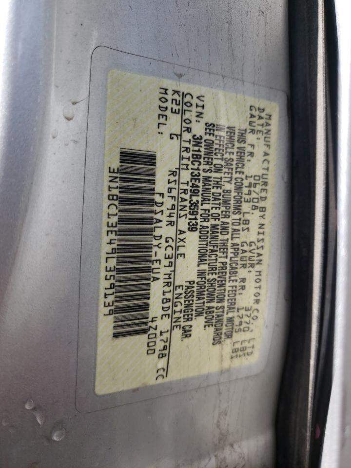 3N1BC13E49L359139 2009 Nissan Versa S