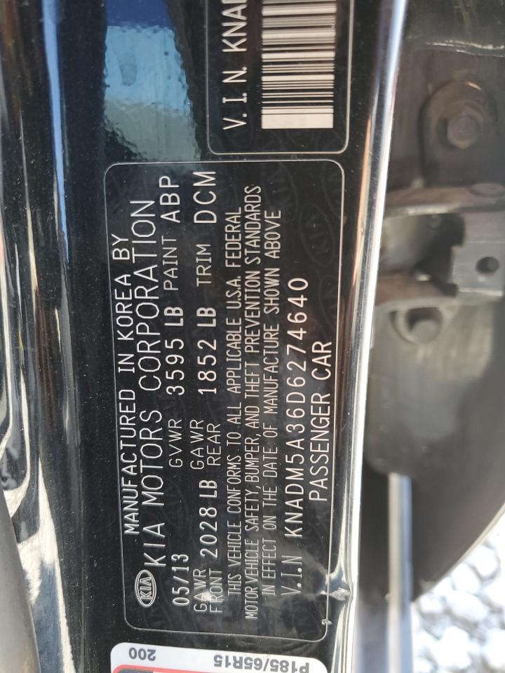 KNADM5A36D6274640 2013 Kia Rio Lx