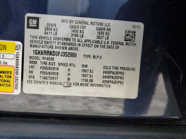 2015 GMC ACADIA SLT - 1GKKRRKD0FJ352988