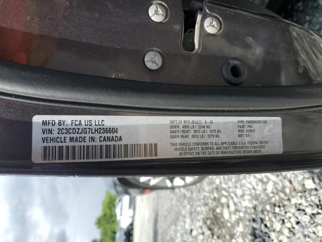 2020 Dodge Challenger Gt VIN: 2C3CDZJG7LH236604 Lot: 61137004